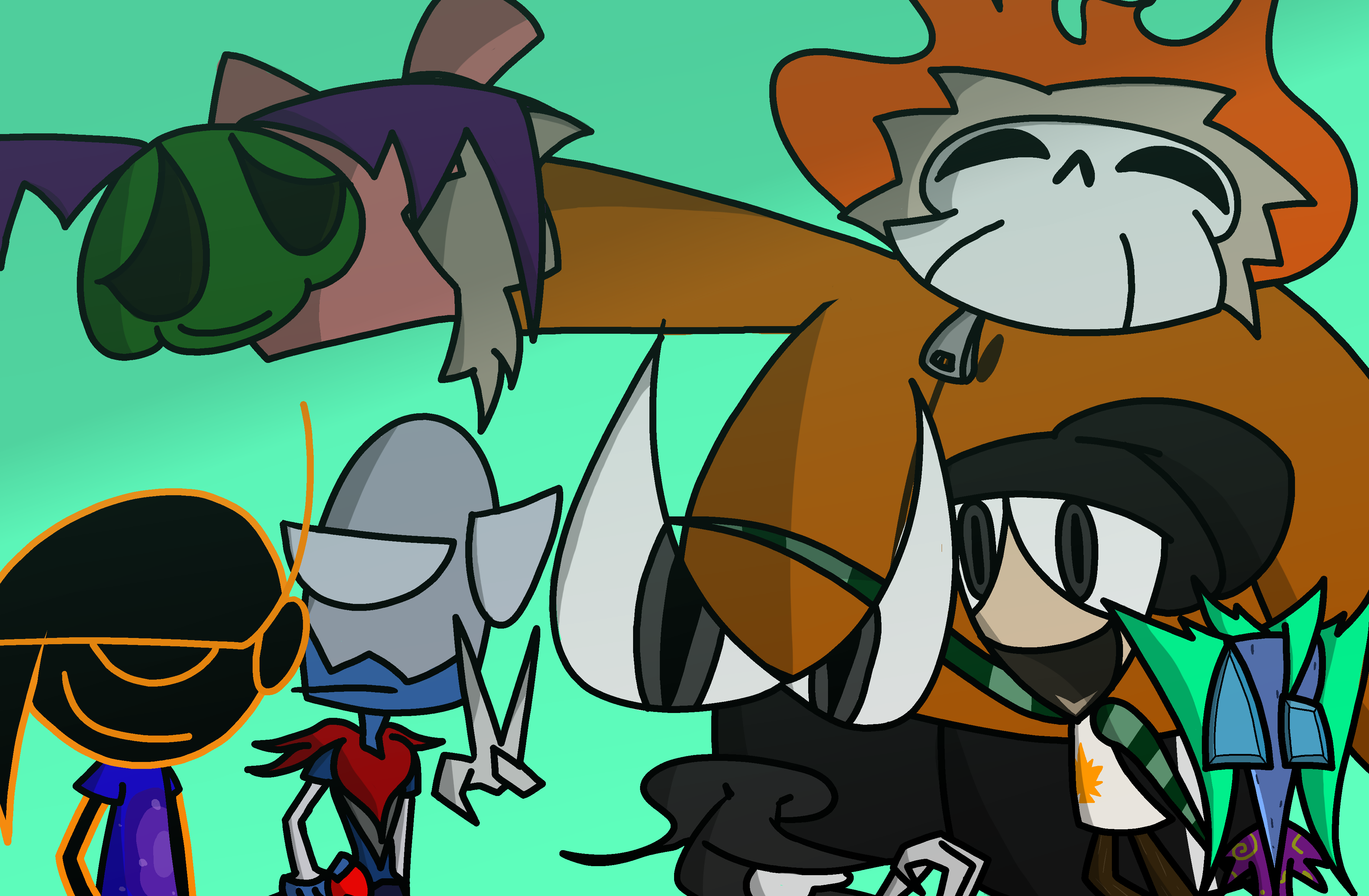 old drawing of my characters