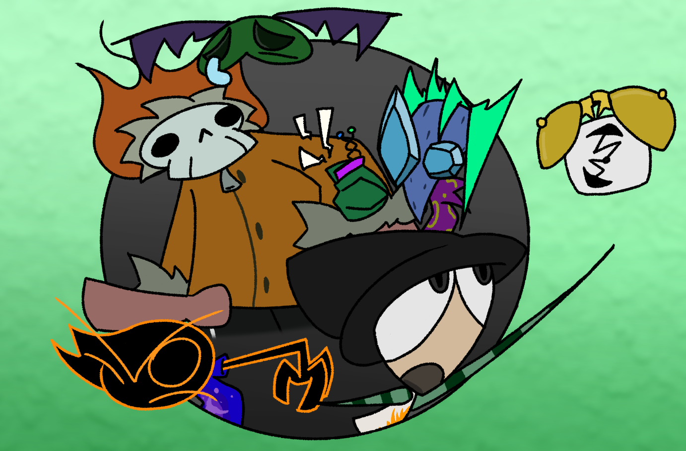 credits bg concept