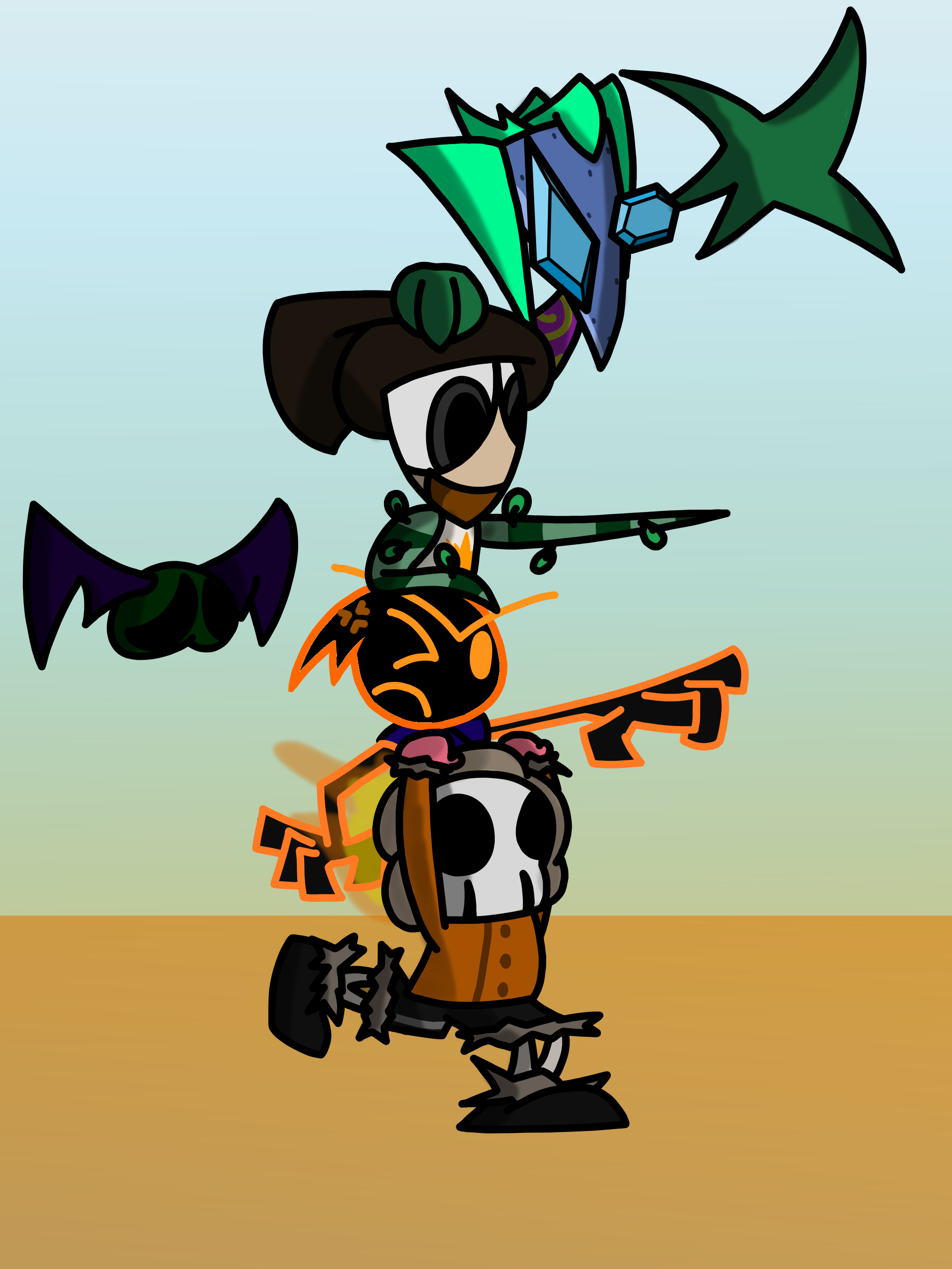 drawing concept of the full crew